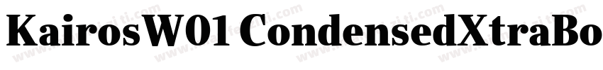 KairosW01 CondensedXtraBold字体转换